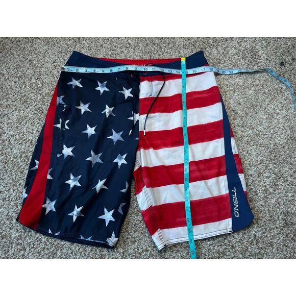 O'Neill Superfreak, size Men's 32; American Flag; Patriotic swim trunks; shorts - Picture 3 of 13
